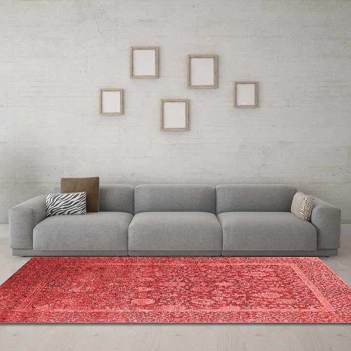 Machine Washable Oriental Red Industrial Area Rugs for wholesale by Ahgly
