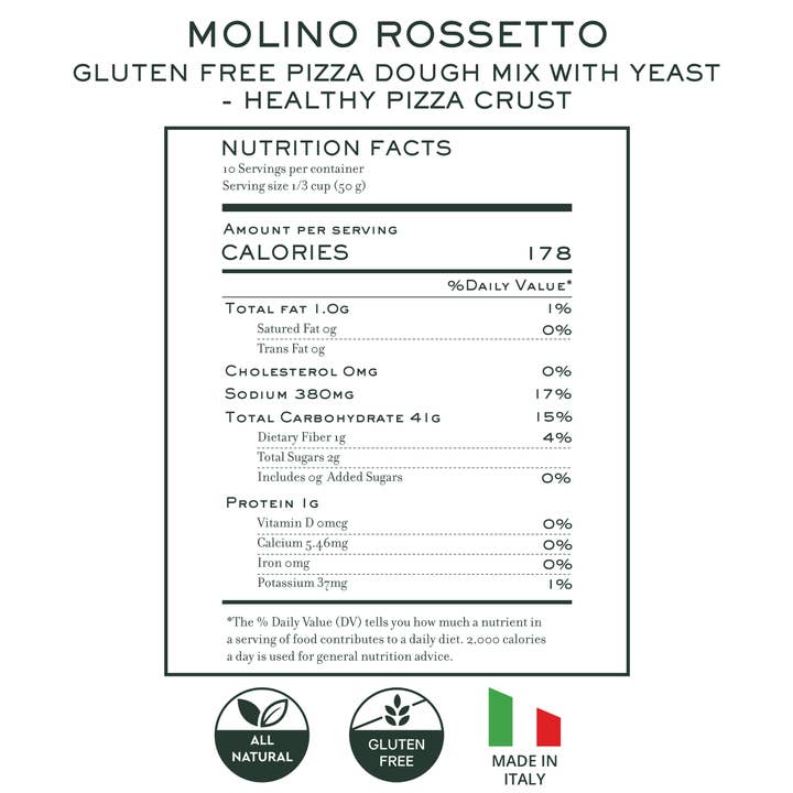 Mercato di Bellina - Wholesale Bread Mix - Gluten Free Pizza Dough Mix with Yeast - Healthy Pizza Crust2