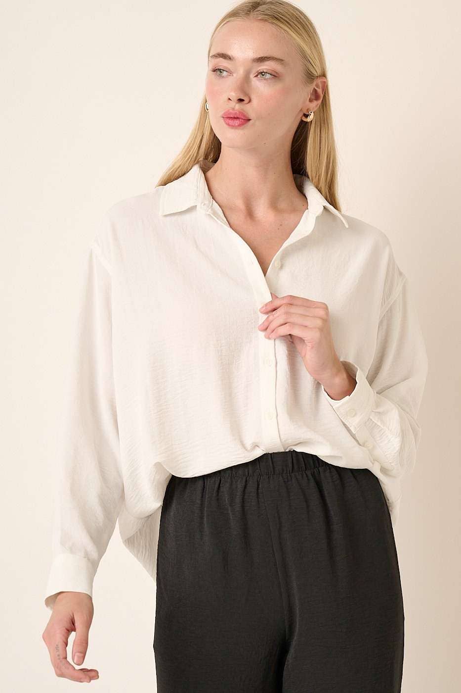 mittoshop - Wholesale Button Down Shirt - Women's - AIRFLOW BUTTON DOWN LONG SLEEVE SHIRT14