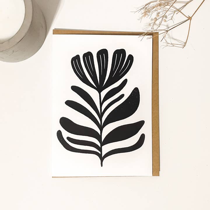 Abstract Flower Greeting Card for wholesale by Port Nova Paper Co.