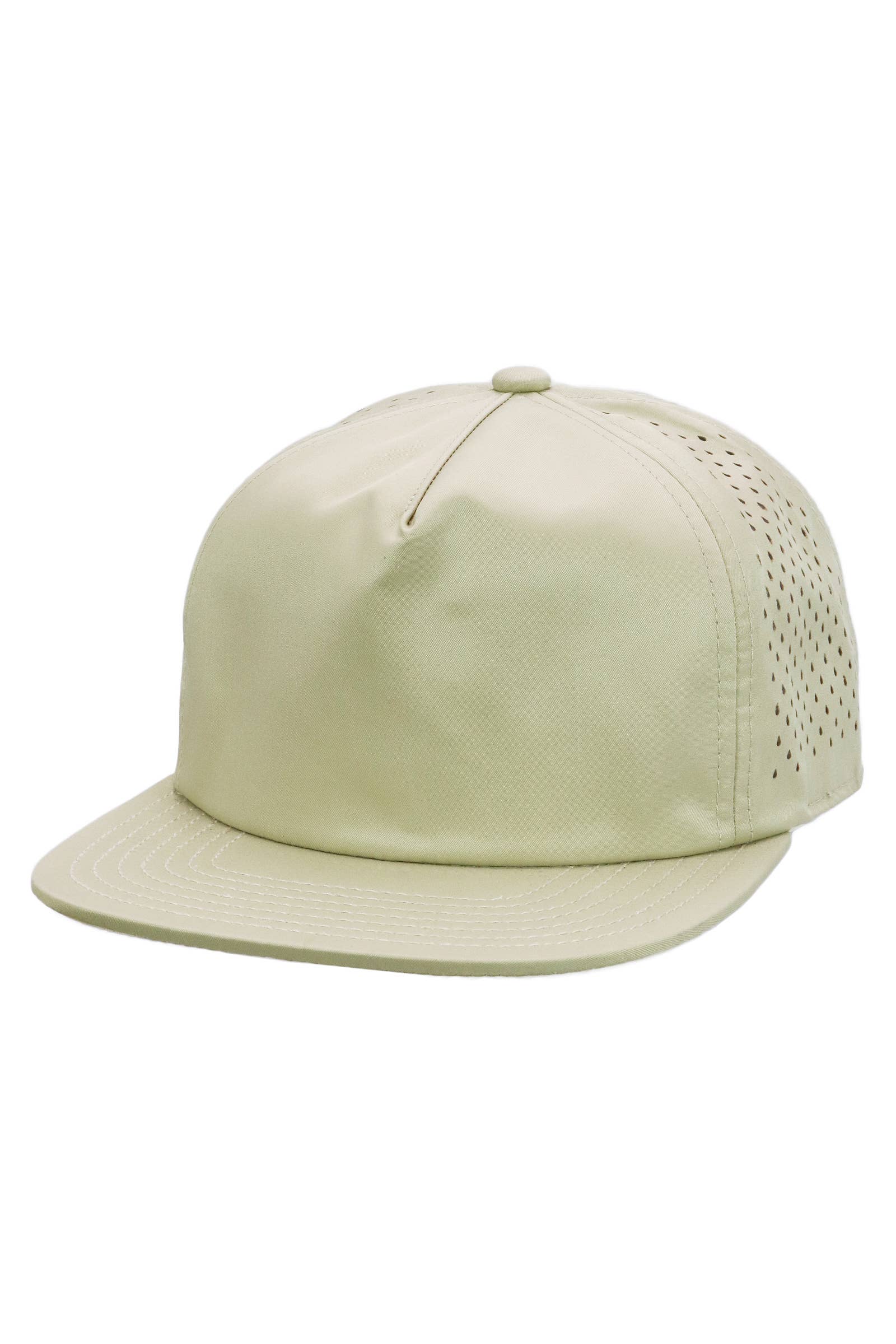 Cap Zone - Wholesale Flat Brim Cap - Unisex - Five Panel Unstructured Polyester Perforated Snapback19