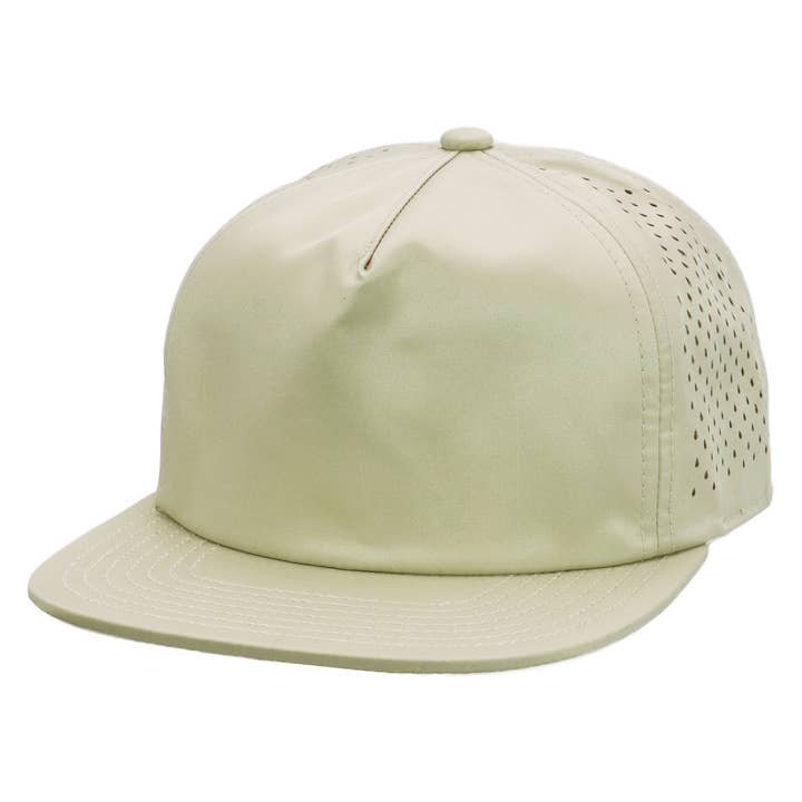 Cap Zone - Wholesale Flat Brim Cap - Unisex - Five Panel Unstructured Polyester Perforated Snapback19