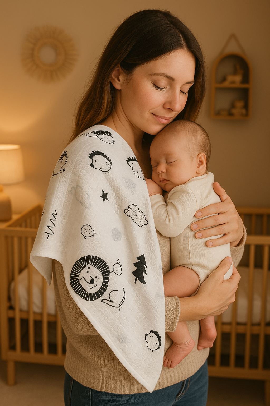 Himmelberg Baby - Wholesale Swaddle - Baby - Clearance Muslin Baby Swaddles 100% Organic Cotton Swaddles3