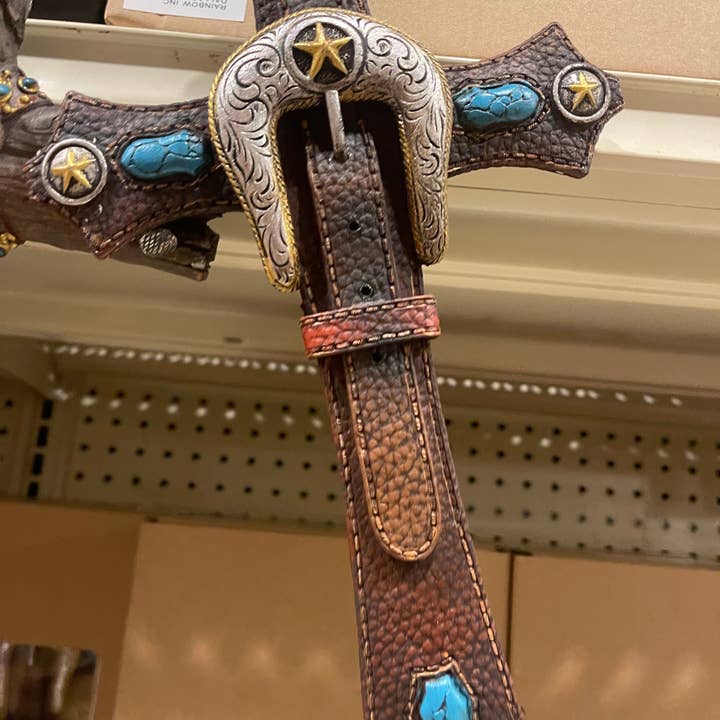 Broads Market - Wholesale Wall Cross - Western Belt Buckle Crosses Set of 3