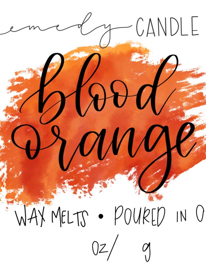 Blood Orange Wax Melts for wholesale by Remedy Candle Co