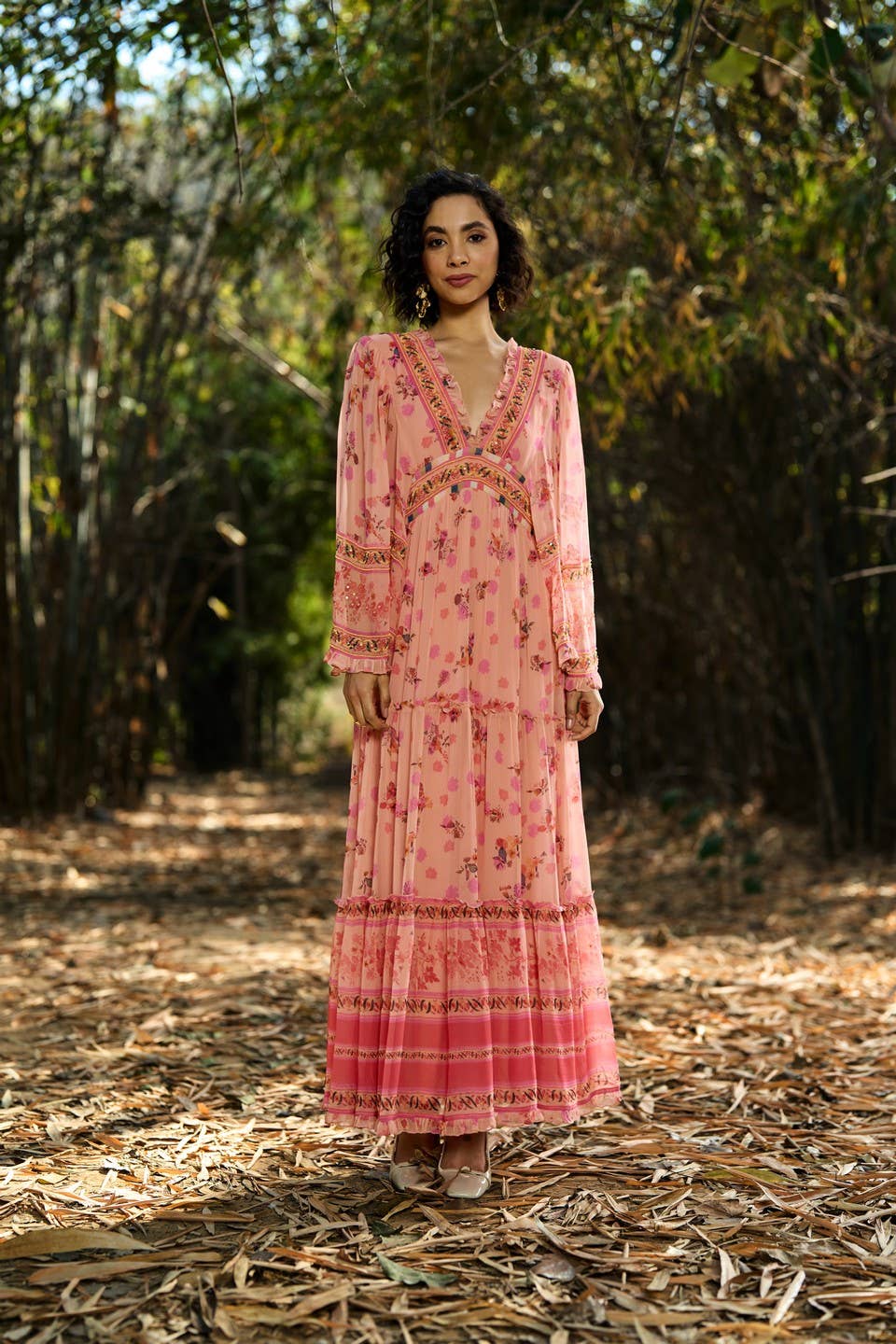 VERB BY PALLAVI SINGHEE - Wholesale Jurk - Dames - Joly Geborduurde Maxi Jurk0