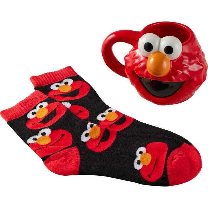 Precious Moments - Wholesale Coffee Mug - Precious Moments Sesame Street Set/2 Elmo Mug and Sock