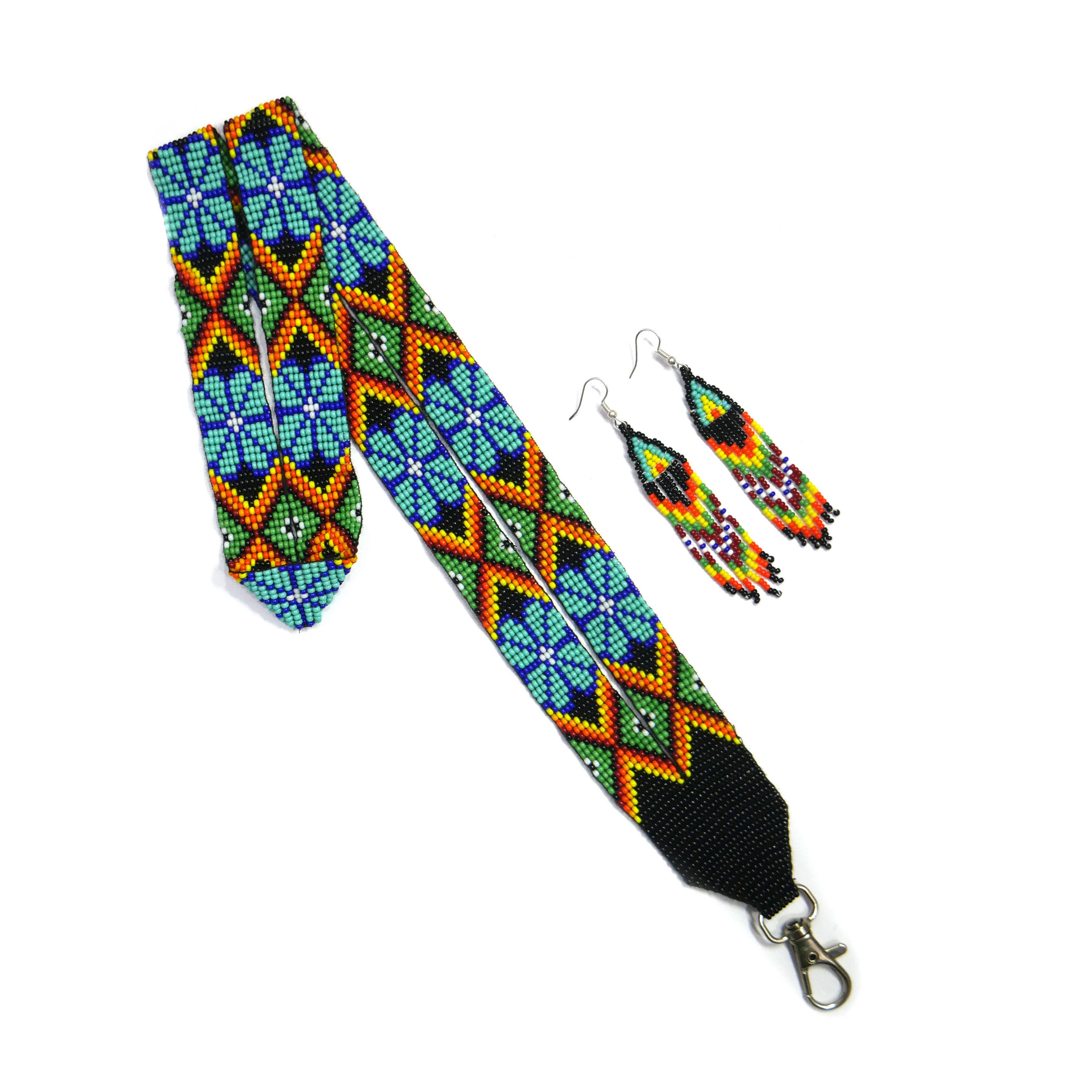 KANGURAH - Wholesale Lanyard - Women's - Beaded Lanyard with Matching Beaded Earrings, ID Card Holder28