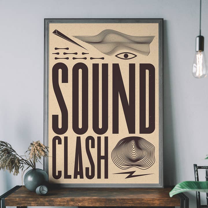 Soundclash Abstract Style Type Print for wholesale by Ink & Drop