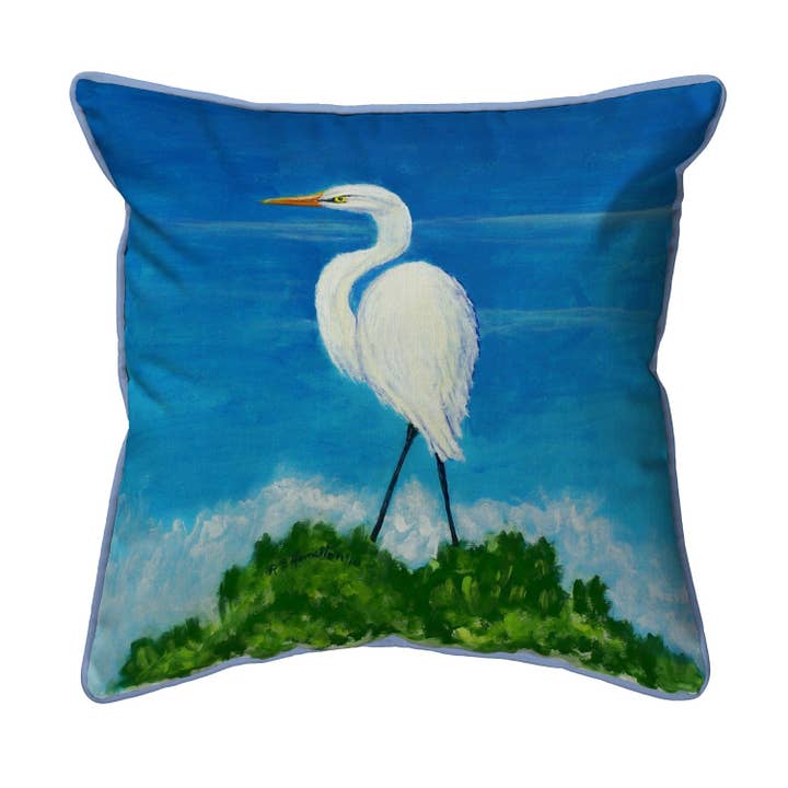 Oreiller cordé Great Egret pour la vente par Betsy Drake Interiors