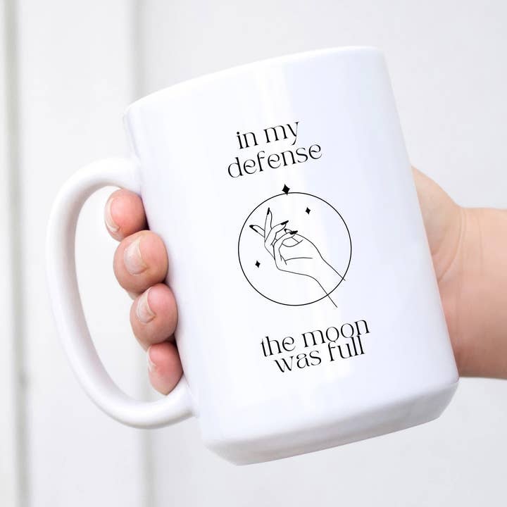 Till mitt försvar var månen full 15 oz kaffemuggar för wholesale av SheMugs