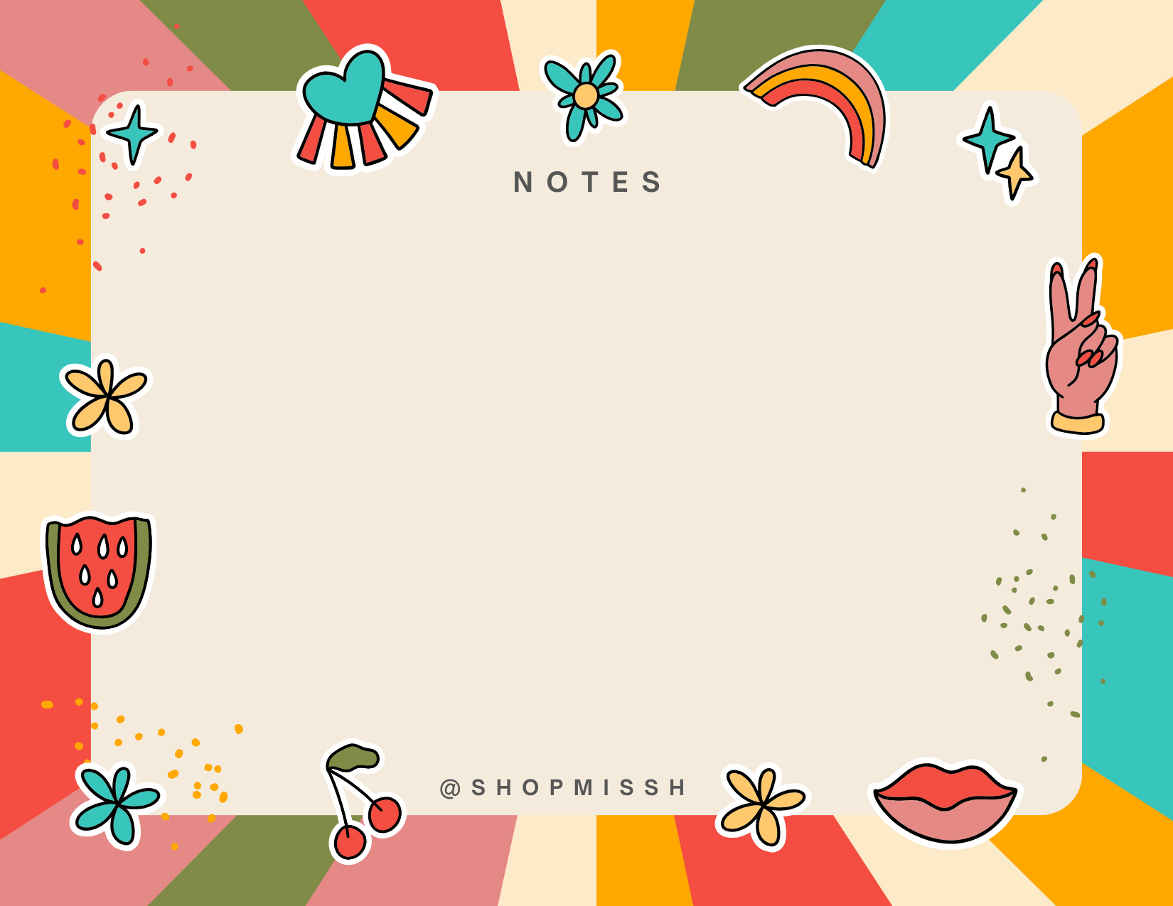 Missh Shop - Wholesale Notepad - Notepad vertical 25 pages with stickers8