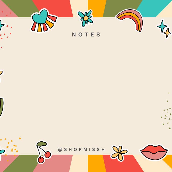 Missh Shop - Wholesale Notepad - Notepad vertical 25 pages with stickers8