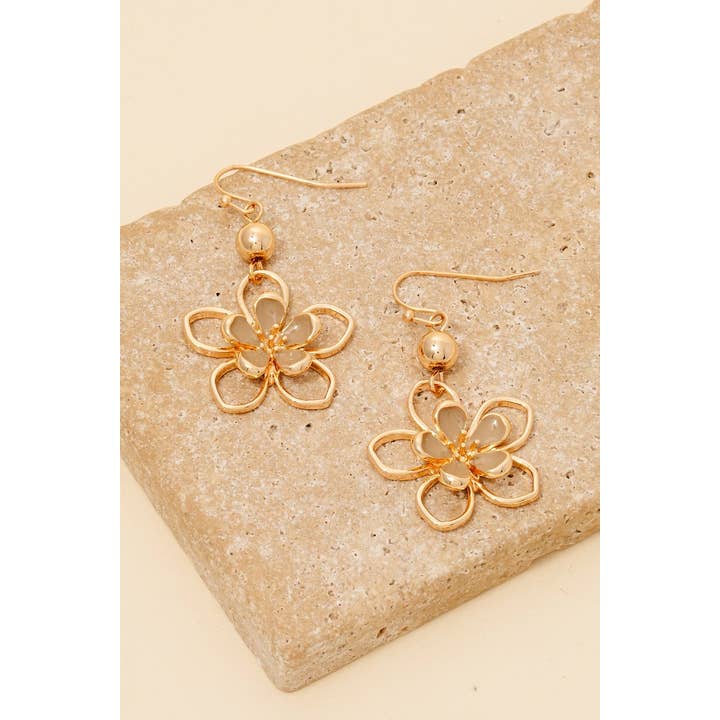 Anarchy Street - Wholesale Dangle Earrings - Epoxy And Wire Flower Dangle Earrings