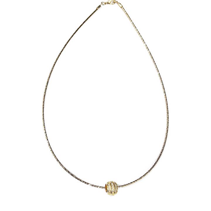 Accessorize Me - Wholesale Pendant/Charm Necklace - CZ Rondelle Bead Necklace