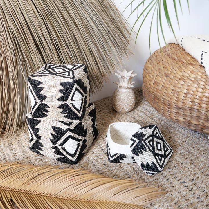 Decorative beaded box set 007 for wholesale by Joglo living