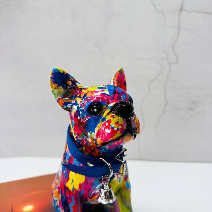 Supreme Housewares - Wholesale Decorative Tabletop Object - Resin Craft Ink Splash Frenchie Table Top