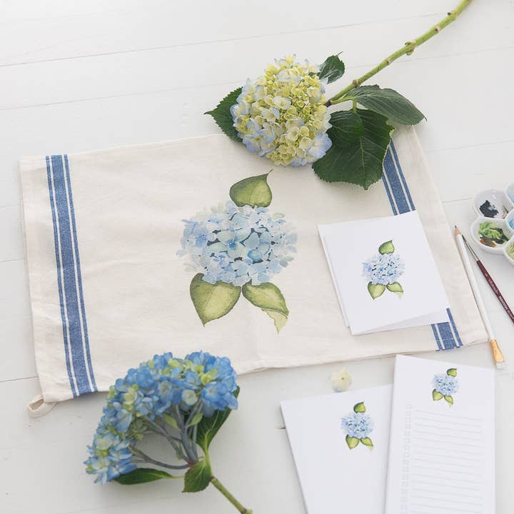 Finding Silver Pennies - Wholesale Tea Towel - Hydrangea Tea Towel4