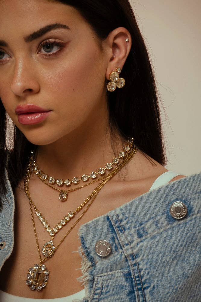 TOVA - Wholesale Link & Chain Necklace - Oakland In Champagnes13