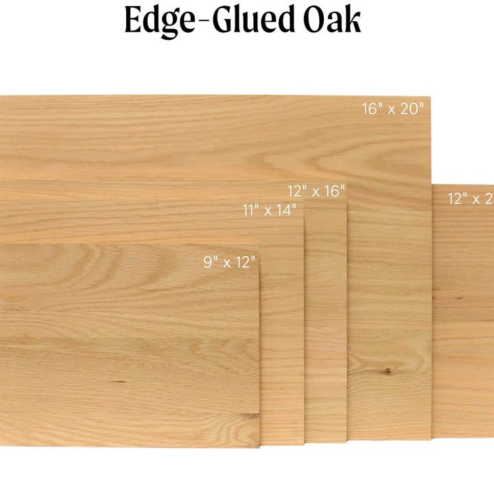Foggy Bottom Woodworks LLC - Wholesale Craft Supplies - Oak Edge Glued Panel, 11" X 14" X 0.75" for Wood Projects1