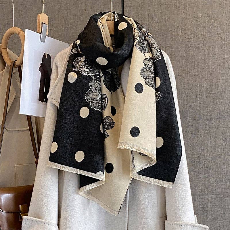 OceanusSwim – wholesale Scarf – Women's – Fashion Print Fringed Scarf5