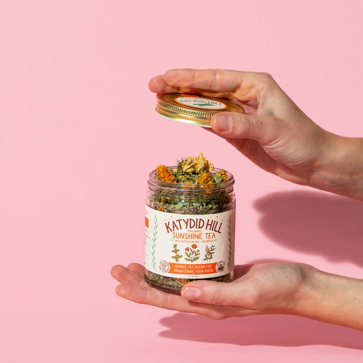 Katydid Hill Farm - Wholesale Health/Detox Tea - Sunshine Tea - organic herbal tea blend for brightening your mood2