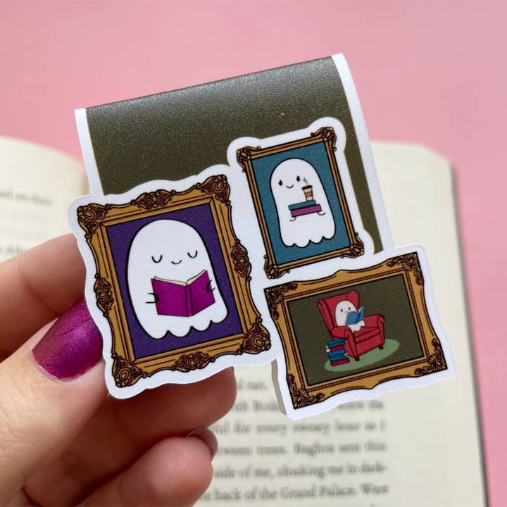 Marque-page magnétique Ghostly Gallery pour la vente par The Peachy Polka Dot