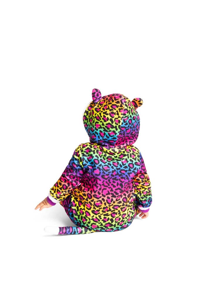 Tipsy Elves - Wholesale Onesie - Kids - 90's Leopard Baby and Toddler Onesie - Rainbow Costume