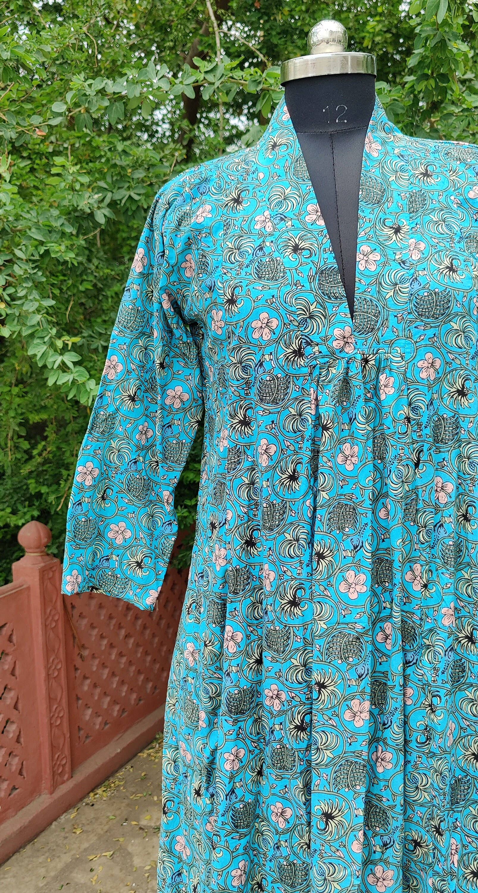 Bhawana Handicrafts - Wholesale Dress - Women's - Block Print Beachwear Summer Dress Handmade Cotton2