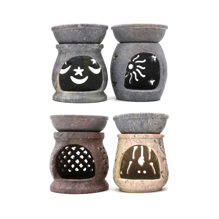 Designs by Deekay Inc. - Wholesale Oil Warmer - STONE OIL LAMP 3" SET OF 4