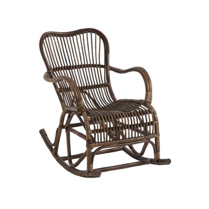 Rattan Rocking Chair Brown for wholesale by BOHORIA