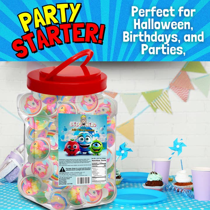 Dare Online LLC - Wholesale Gummy - Unicorn: Jelly-Filled Popping Gummy Balls