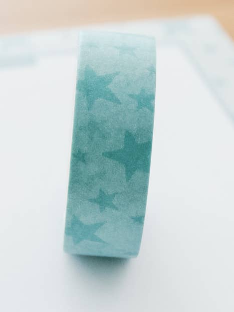 Teal Star Washi Tape for wholesale by Made by Emma K
