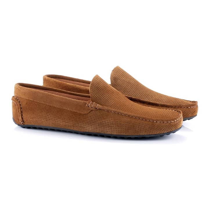 CR-22201-LEATHER suede loafer for wholesale by Caramelo Shoes
