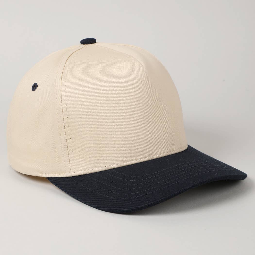 Fashion City - Wholesale Baseball Cap - Unisex - Plain Two-Tone Canvas Cotton Trucker Hat41