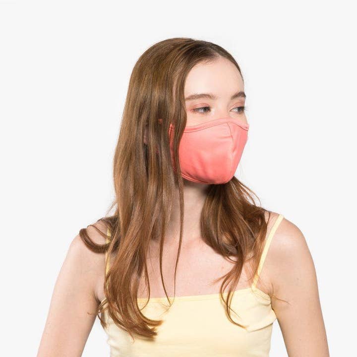 MakMask - Wholesale Protective Face Mask/Shield - Bright Salmon Mask7