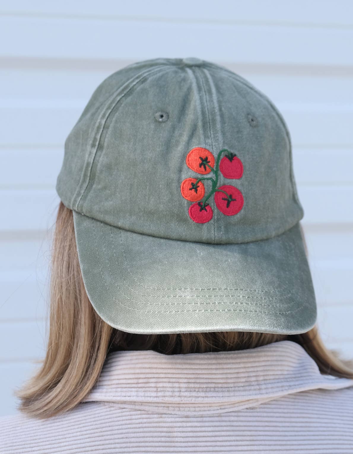 Idlewild Co. - Wholesale Baseball Cap - Unisex - Embroidered Hat | Tomato Vine, Washed Green Color2