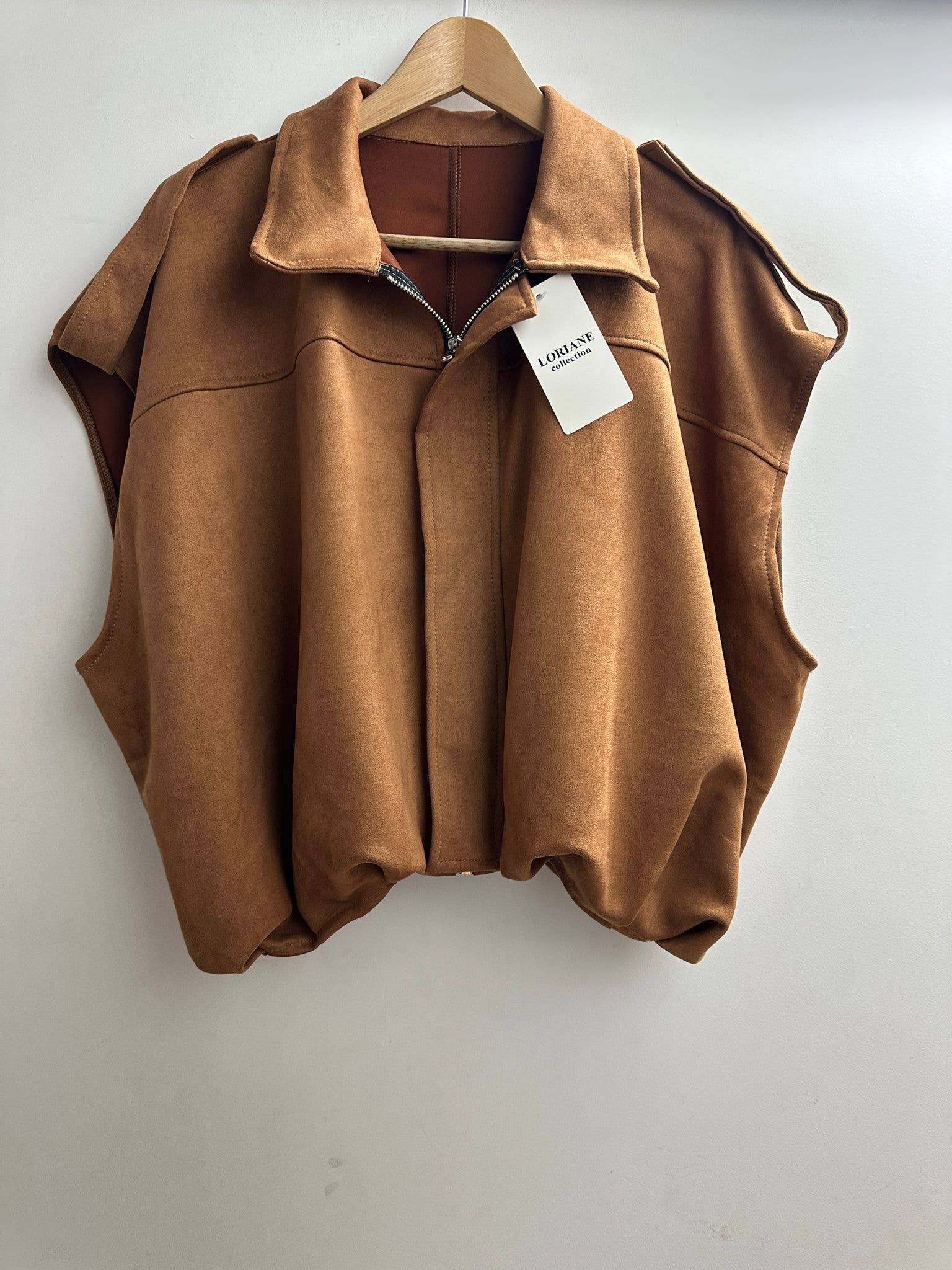 LORIANE - Wholesale Jas - Dames - 10393G Suède jas4