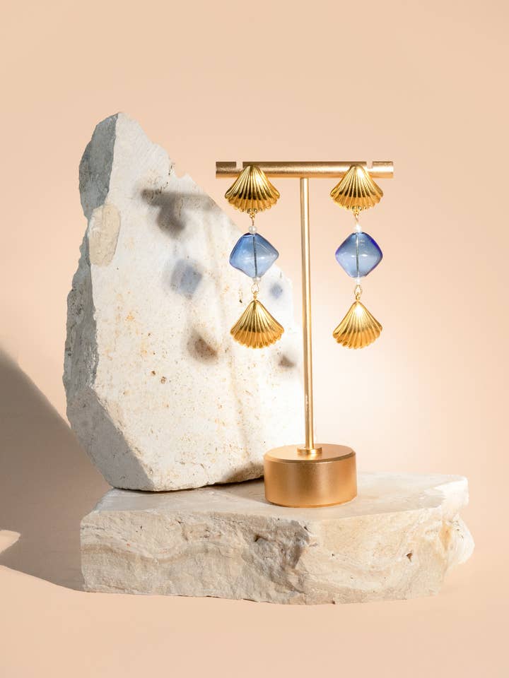 Under the Boardwalk Earrings - 18K Gold Plated for wholesale by Peter and June