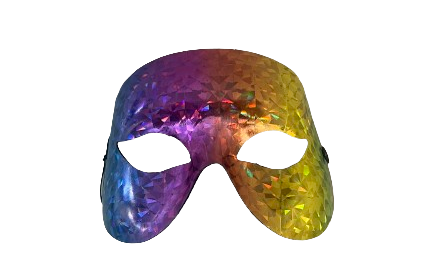 Caufield's Novelty - Wholesale Costume – Unisex - Rainbow Venetian Half Mask0