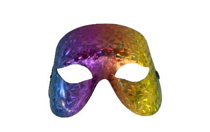 Caufield's Novelty - Wholesale Costume – Unisex - Rainbow Venetian Half Mask