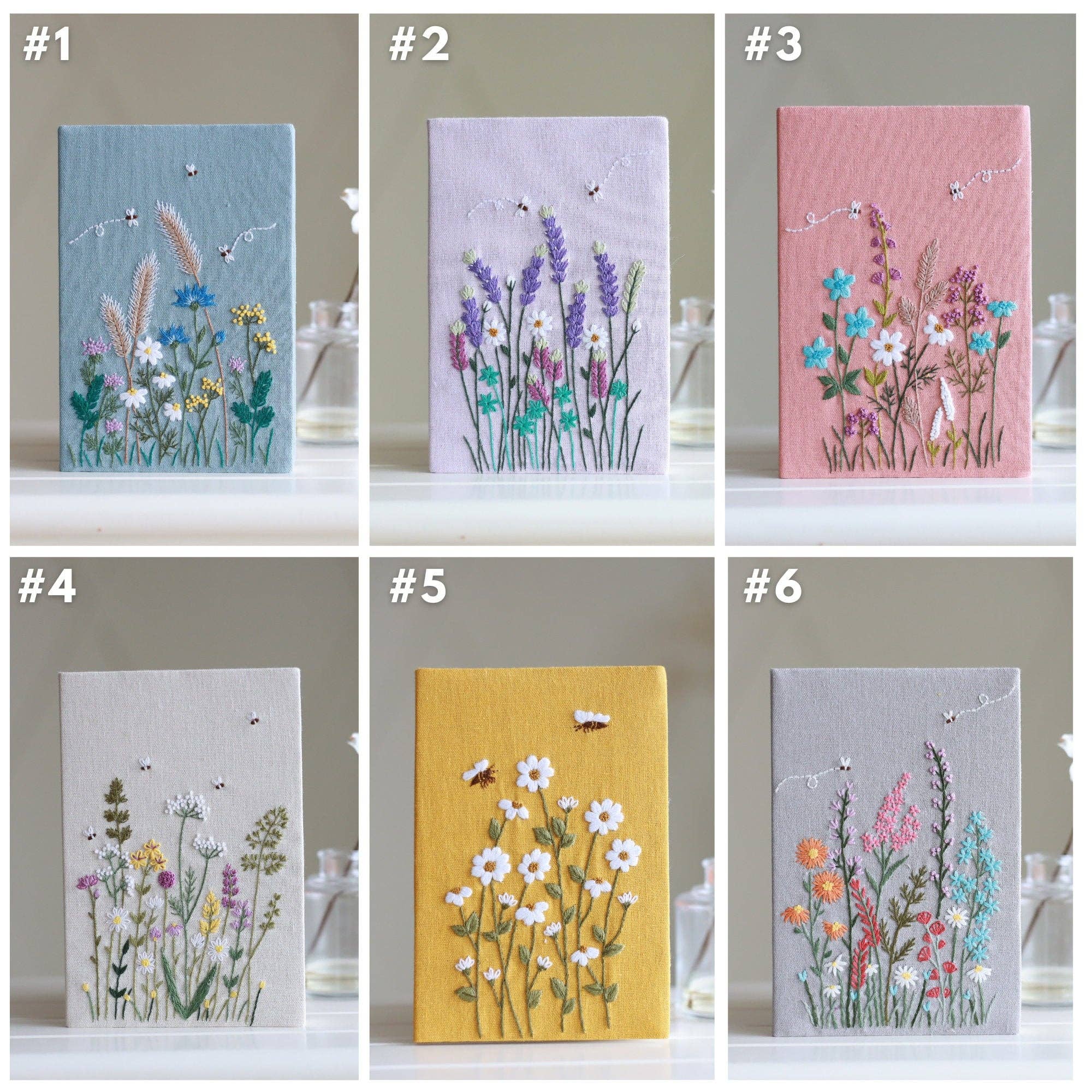 Finer Embroidery - Vendita all'ingrosso Quaderni - Quaderno Ricamato a Mano con Ricamo di Fiori5