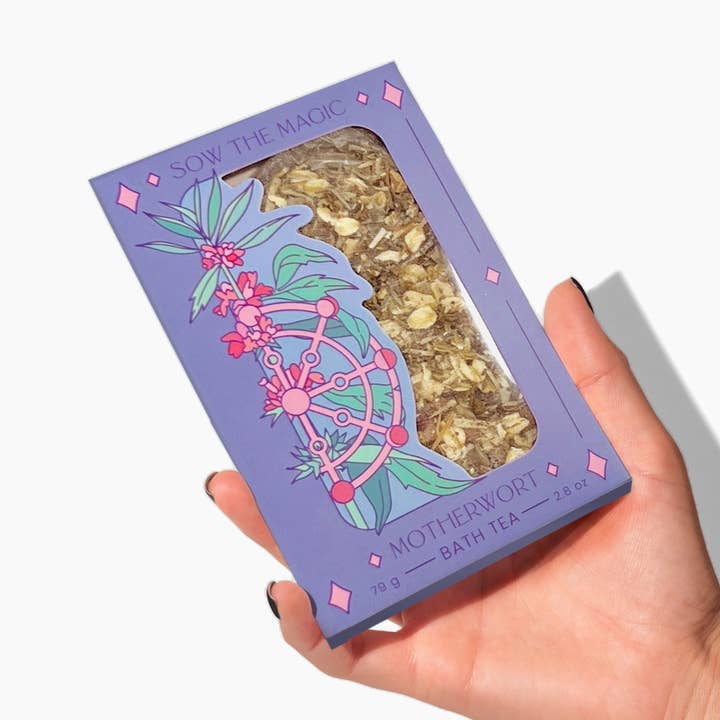 Boîte à thé Motherwort Tarot Botanical Bath pour la vente par Sow the Magic