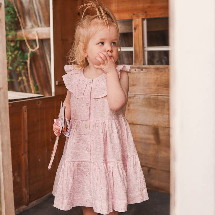 Print Tiered Dress - Frangipani for wholesale on Faire