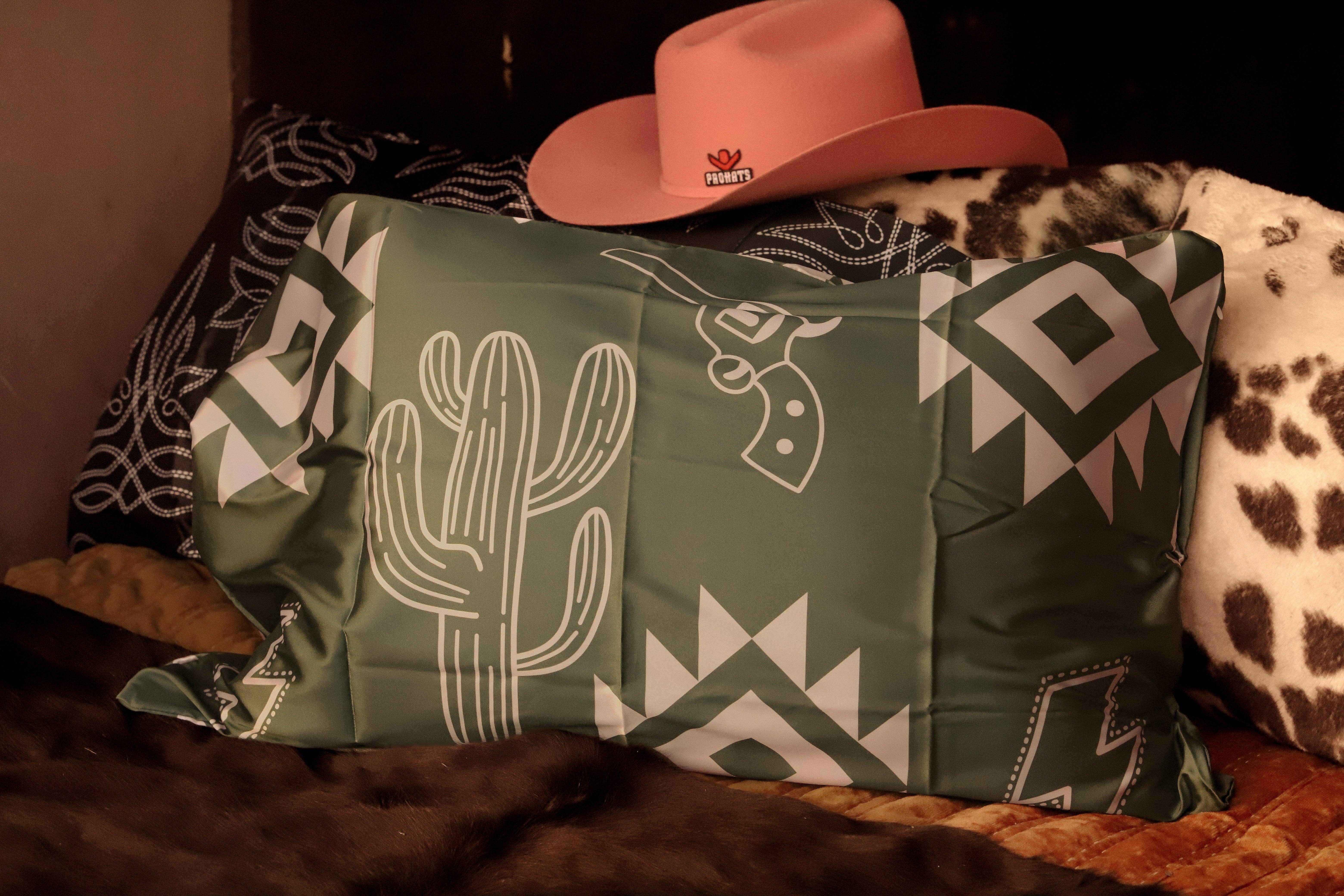 Southern Essentials by Ashley LLC - Wholesale Bedding Pillowcase/Sham - Cactus Cowboy Satin Pillow Case2