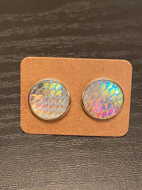 SMA Artistry Creations - Vendita all'ingrosso Orecchini a bottone - Orecchini a bottone con cabochon a sirena da 12 mm7