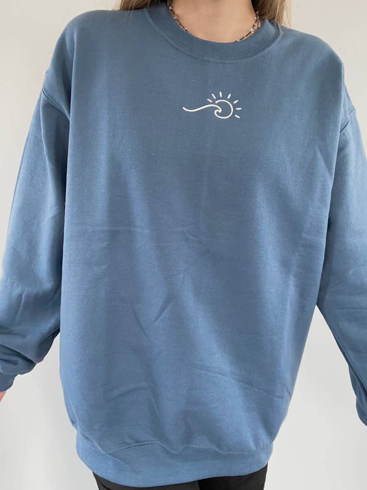 Sunshine Designs Boutique LLC - Wholesale Graphic Sweatshirt - Women's - Sun & Wave Crewneck Sweatshirt3