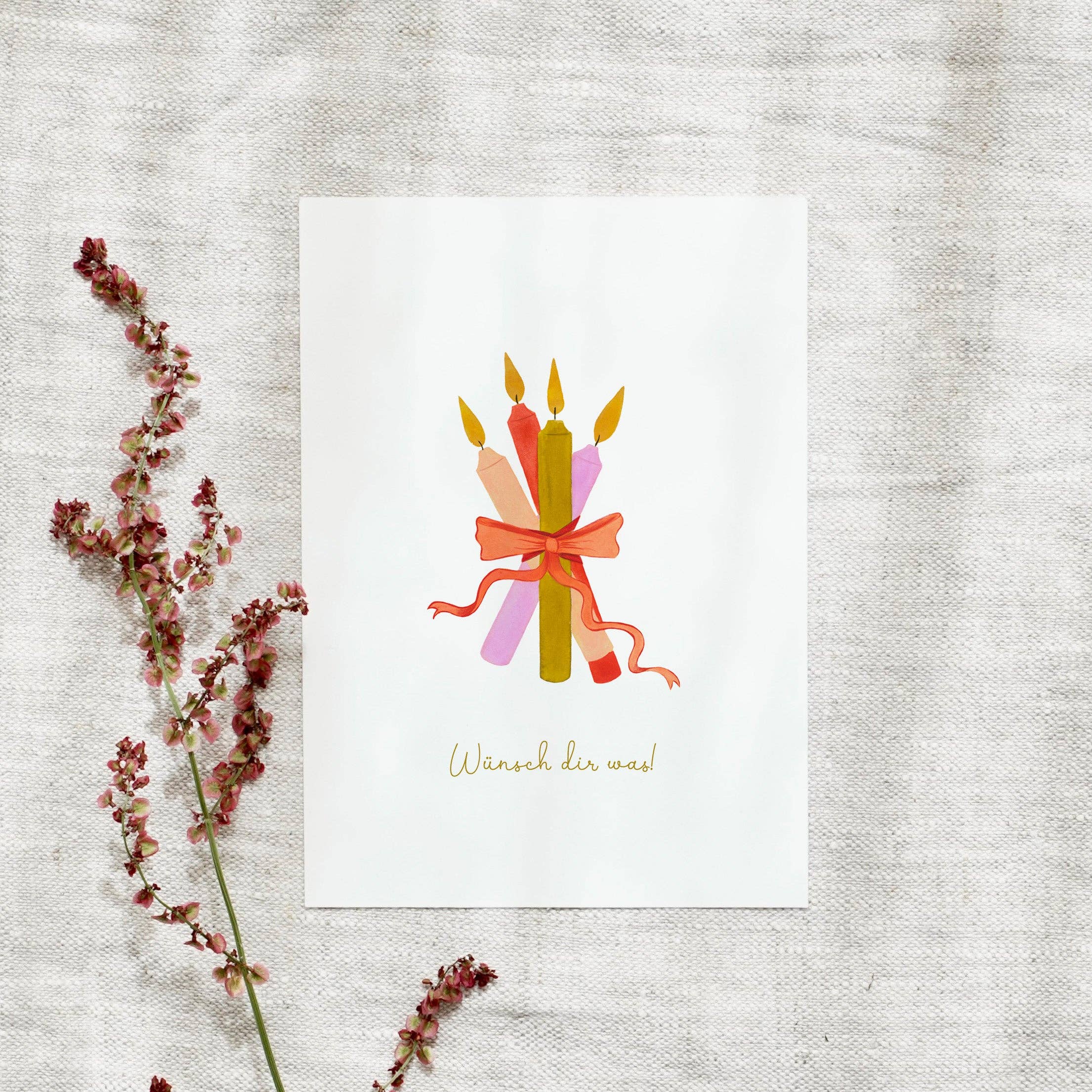 Leo La Douce GmbH - Venta al por mayor Tarjetas de cumpleaños - Tarjeta postal · Velas de cumpleaños5