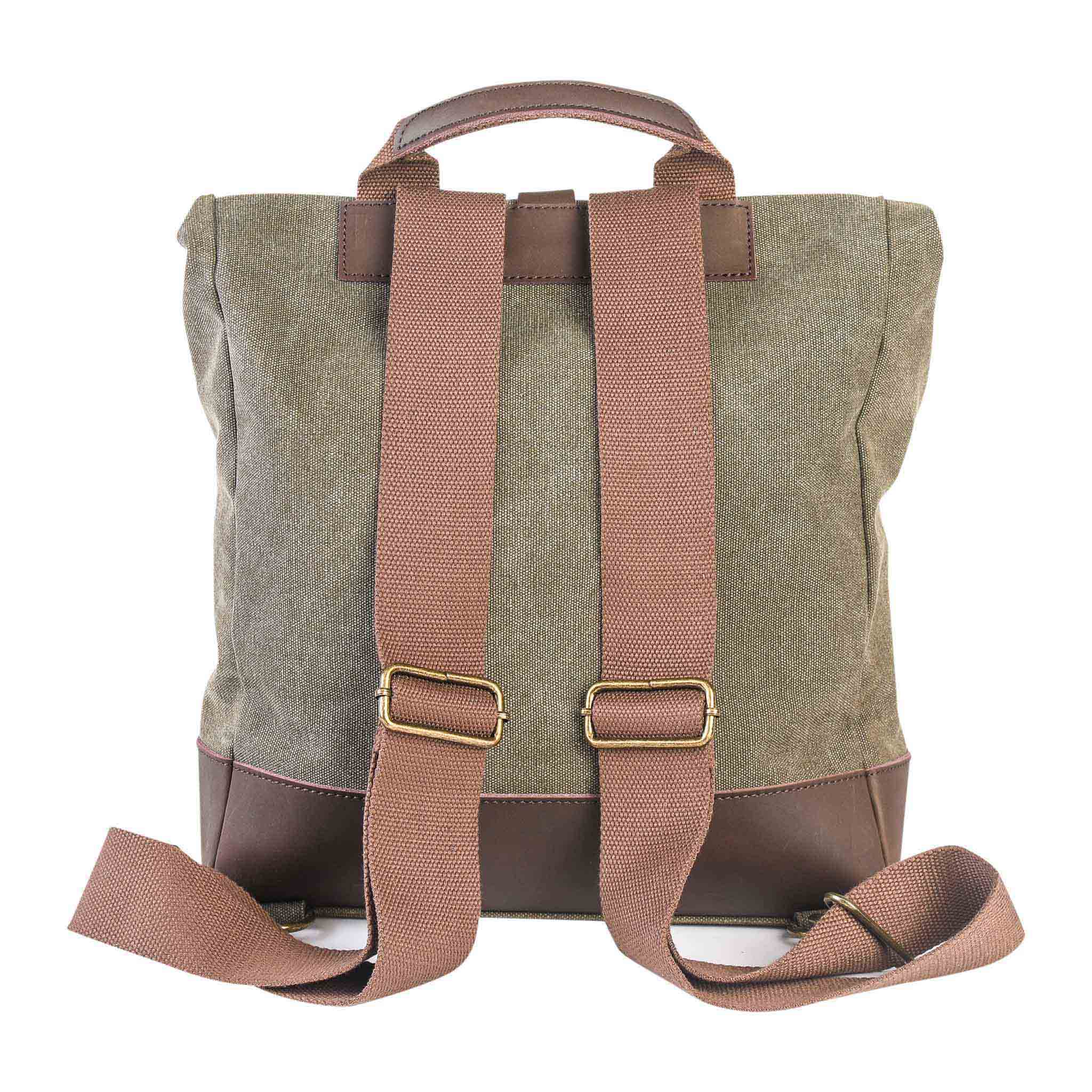 ZEDE PARIS - Vente Sac à dos – unisexe - ECOLE MILITAIRE - Sac à dos en toile et cuir9