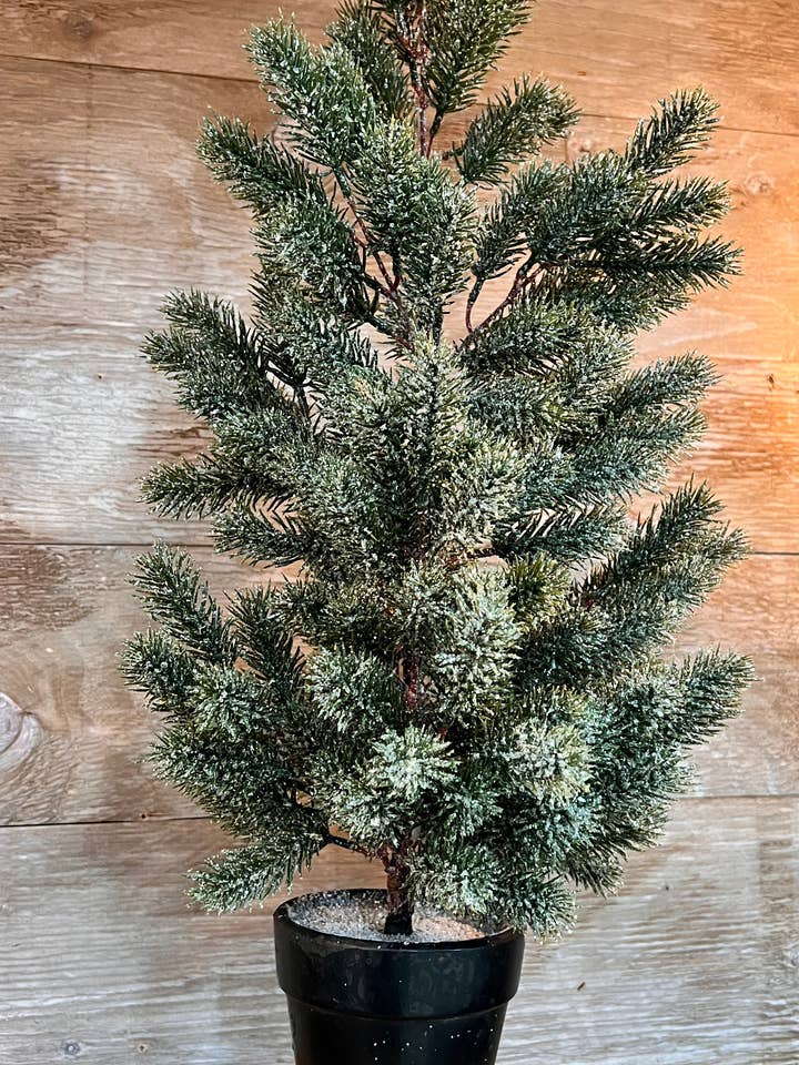 Stort frostet grantræ 20in for engroshandel hos Wholesale Home Decor
